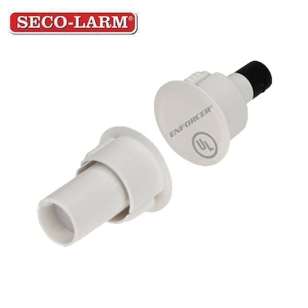 Seco-Larm 3/4 Steel Door Recessed N.C Magnetic Contact with quick-connect terminals. 1" Gap. UL, CUL Listed. W SLM-SM-4104-TQ-W